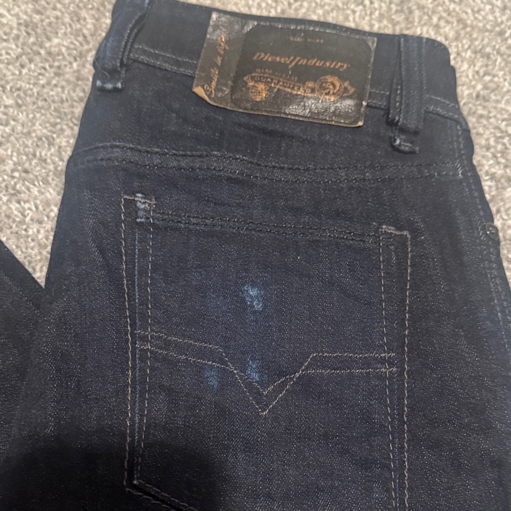 Diesel Slim Skinny Dark Wash Jeans - Picture 2 of 6